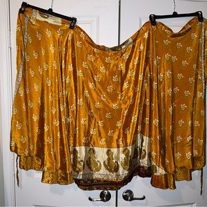 Darn Good Yarn. Sari Wrap Skirt. Ankle length. Size 0-12